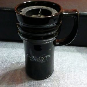 Vintage Eddie Bauer outdoor travel mug Black since 1920 made in the USA